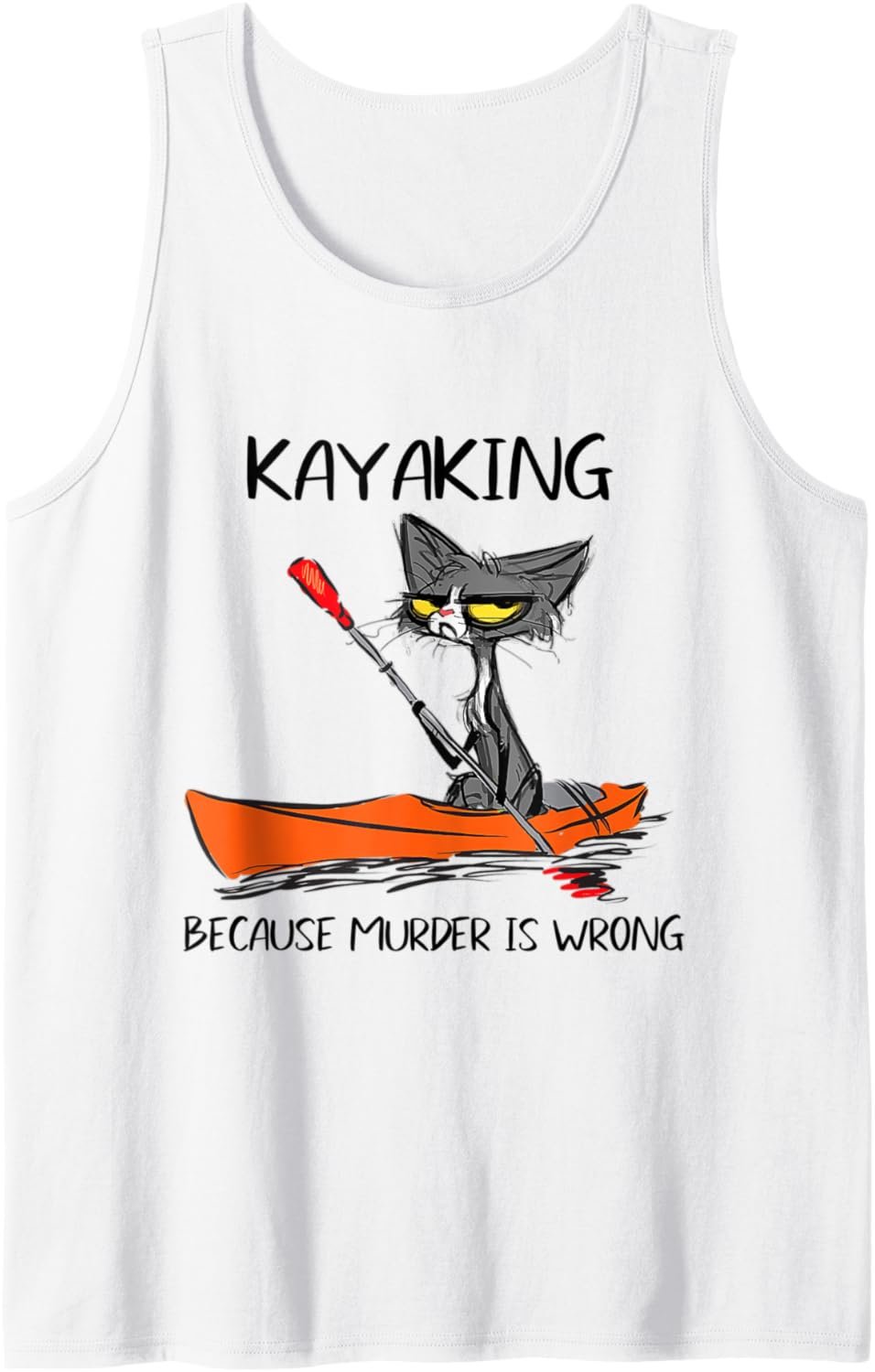Cat Kayak Tank Top: Stylish & Fun Summer Wear - Image 2